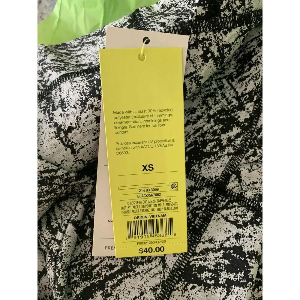 All in‎ Motion Black and White High Rise 7/8 Leggings XS Extra Small